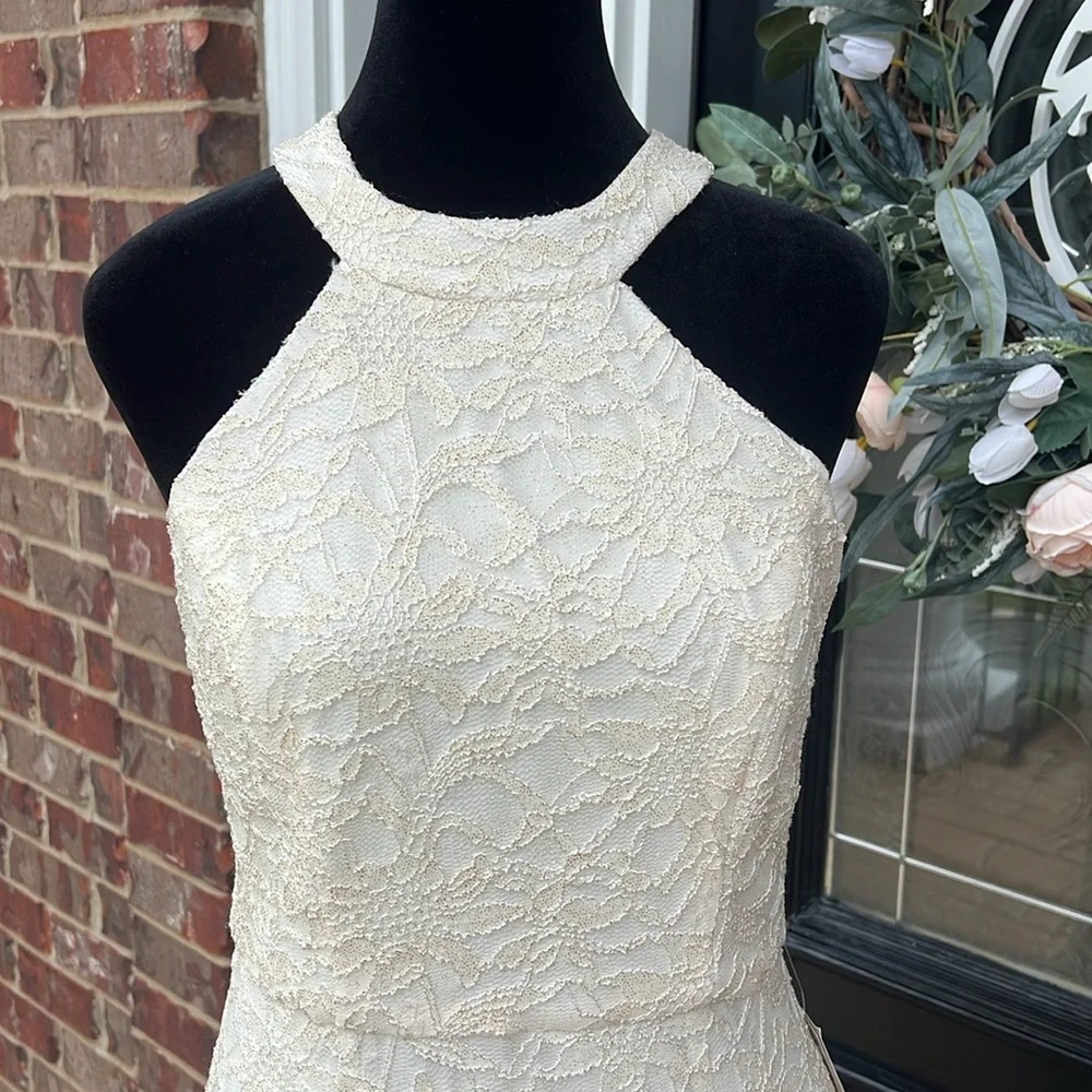💛B. Darlin Gold Glitter Lace Dress💛